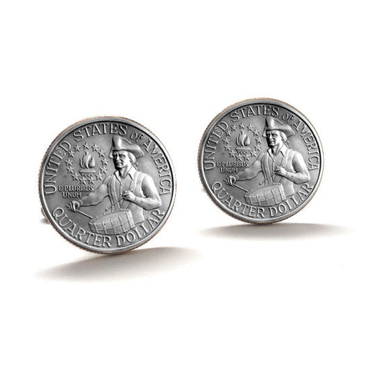 Bicentennial Quarter Cufflinks Uncirculated US Coin Cuff Links 1776-1976 George Washington Bicentennial Quarter Image 2