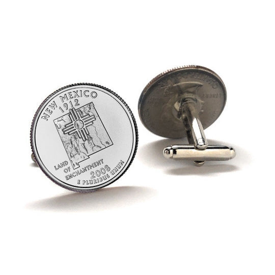 2008  Mexico Quarter Coin Cufflinks Uncirculated State Quarter Cuff Links Image 1