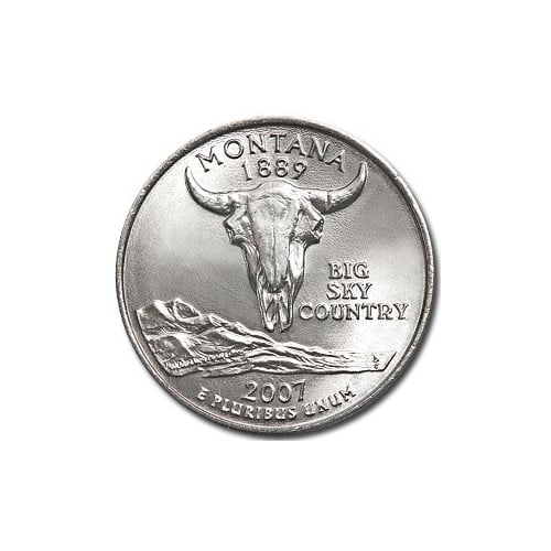 2007 Montana Quarter Coin Lapel Pin Uncirculated State Quarter Tie Pin Image 2