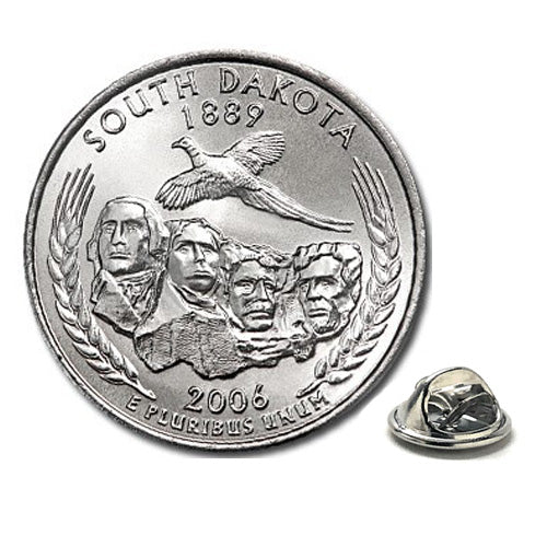 2006 South Dakota Quarter Coin Lapel Pin Uncirculated State Quarter Tie Pin Image 1