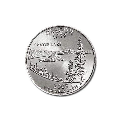 2005 Oregon Quarter Coin Lapel Pin Uncirculated State Quarter Tie Pin Image 2