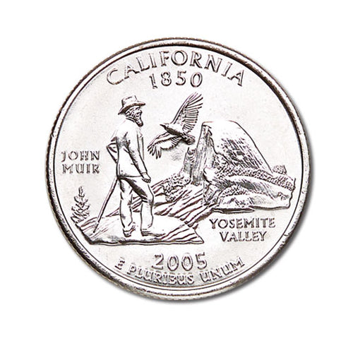 2005 California Quarter Coin Lapel Pin Uncirculated State Quarter Tie Pin Image 2