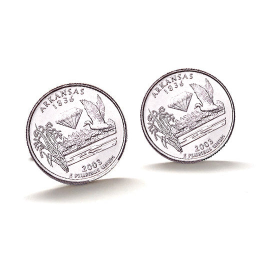 2003 Arkansas Quarter Coin Cufflinks Uncirculated State Quarter Cuff Links Image 2
