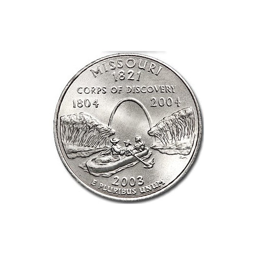 2003 Missouri Quarter Coin Lapel Pin Uncirculated State Quarter Tie Pin Image 2