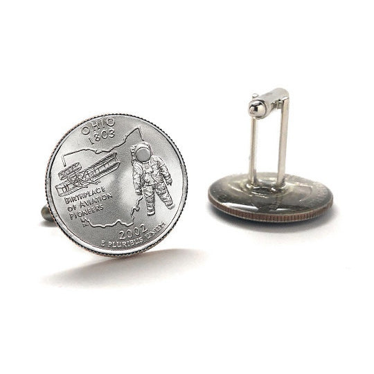 2002 Ohio Quarter Coin Cufflinks Uncirculated State Quarter Cuff Links Image 3