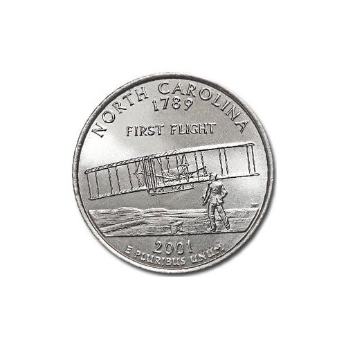 2001 North Carolina Quarter Coin Lapel Pin Uncirculated State Quarter Tie Pin Image 2