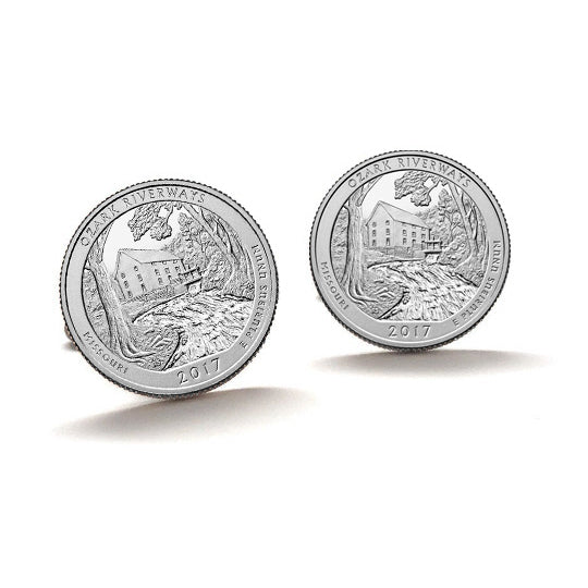 2017 Ozark National Scenic Riverways Coin Cufflinks Uncirculated Quarter Cuff links Image 2