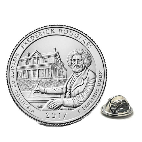 2017 Frederick Douglass National Historic Site Coin Lapel Pin Uncirculated Quarter Tie Pin Image 1