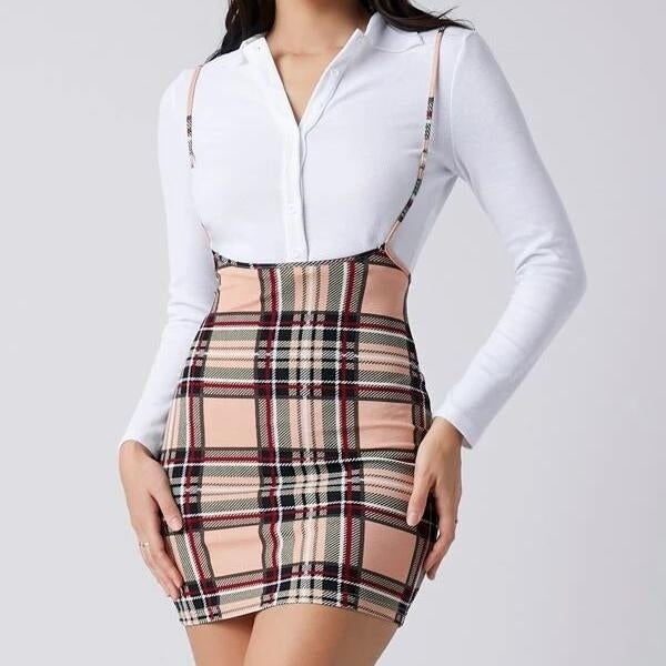 Plaid Suspender Dress Without Tee Image 1