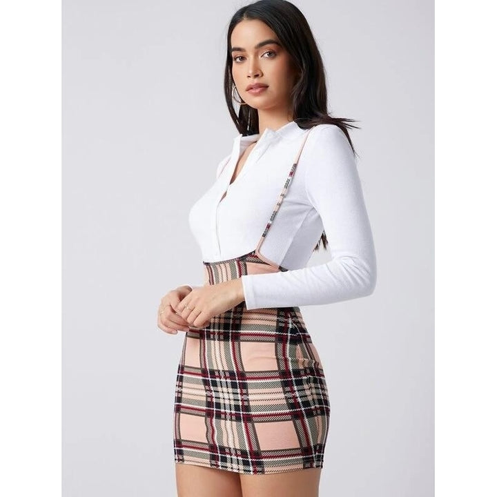 Plaid Suspender Dress Without Tee Image 3