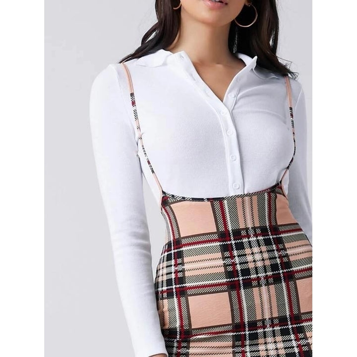 Plaid Suspender Dress Without Tee Image 4