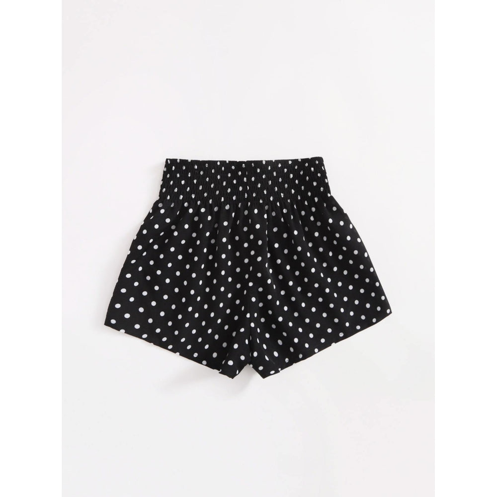 Shirred Waist Polka Dot Shorts Image 2