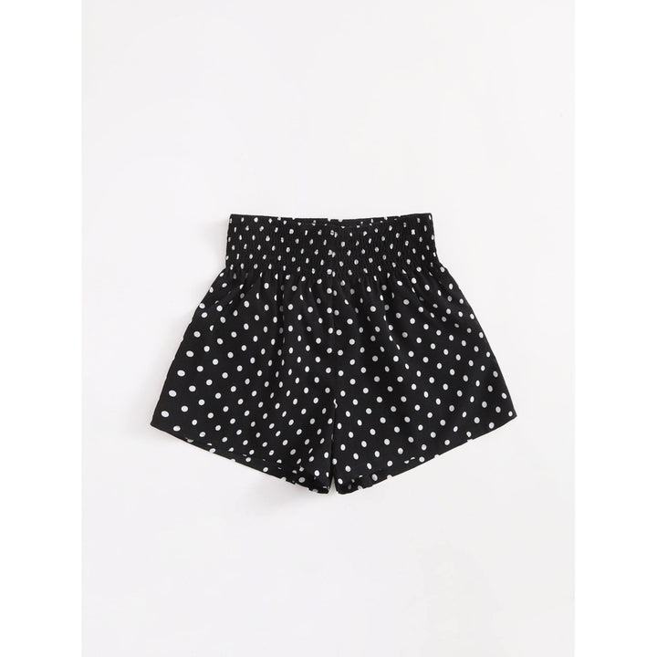 Shirred Waist Polka Dot Shorts Image 4