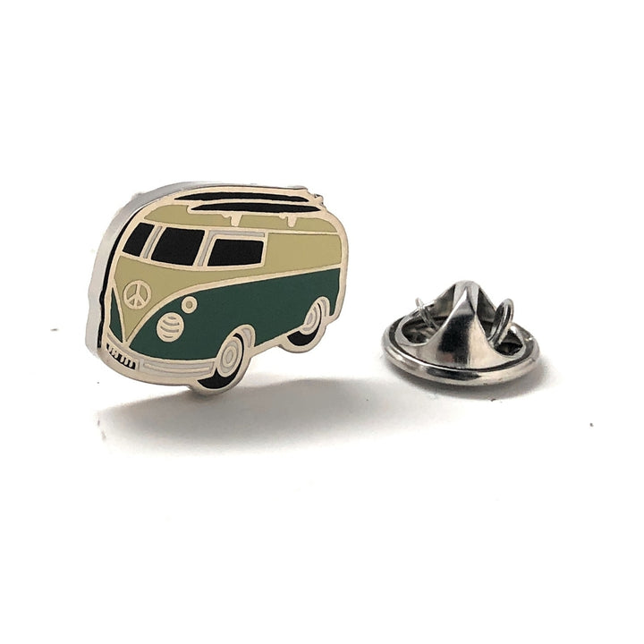 Lapel Pin Love Bus Enamel Pin Car Summer of Love Peace Tie Pin Travel Van Lover Image 1