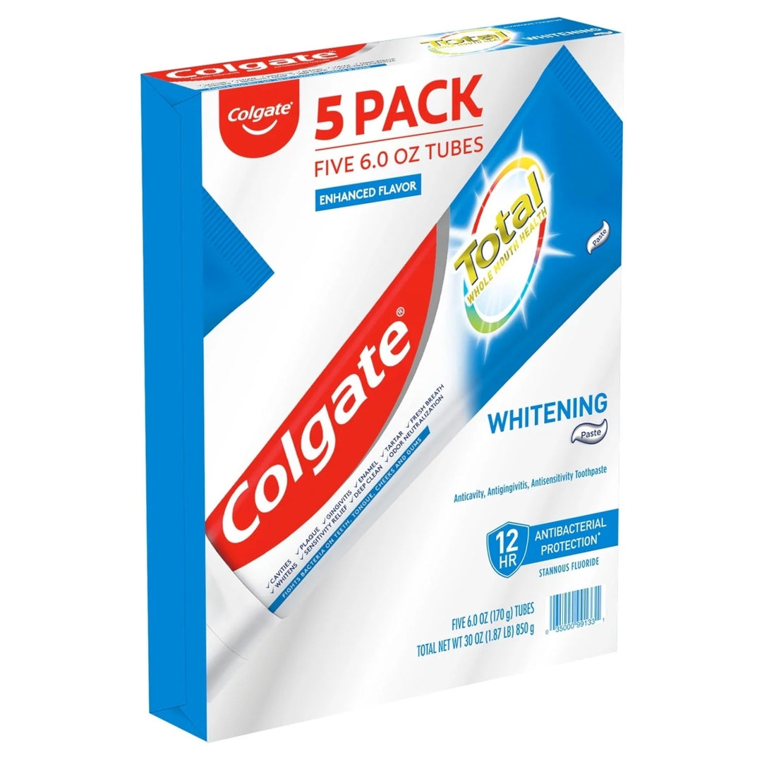 Colgate Total Whitening Toothpaste 6 Ounce (Pack of 5) Image 2