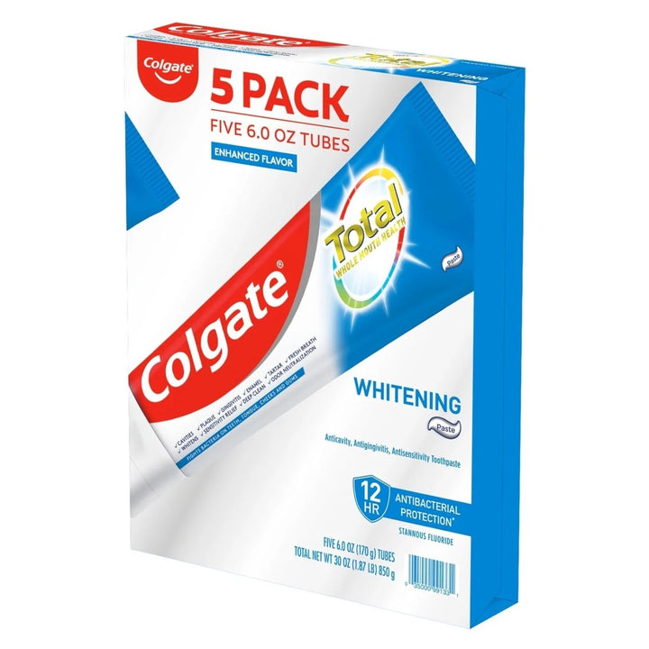 Colgate Total Whitening Toothpaste 6 Ounce (Pack of 5) Image 4