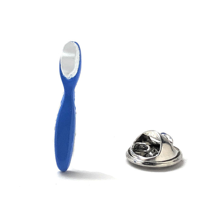 Lapel Pin Blue Toothbrush Enamel Pin Dentist Gift Orthodontist Tie Pin Dentist Gift Dental Assistant Gift Image 1
