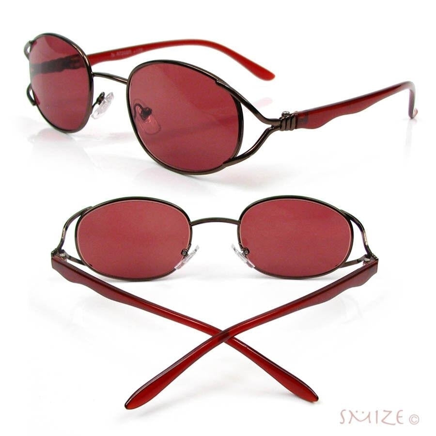 Sun Readers Metal Rim Single Vision Oval Reading Sunglasses Image 3