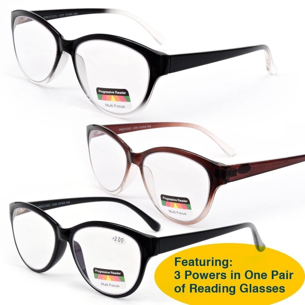 Reading Glasses TriFocal Lenses Progressive Readers Image 1