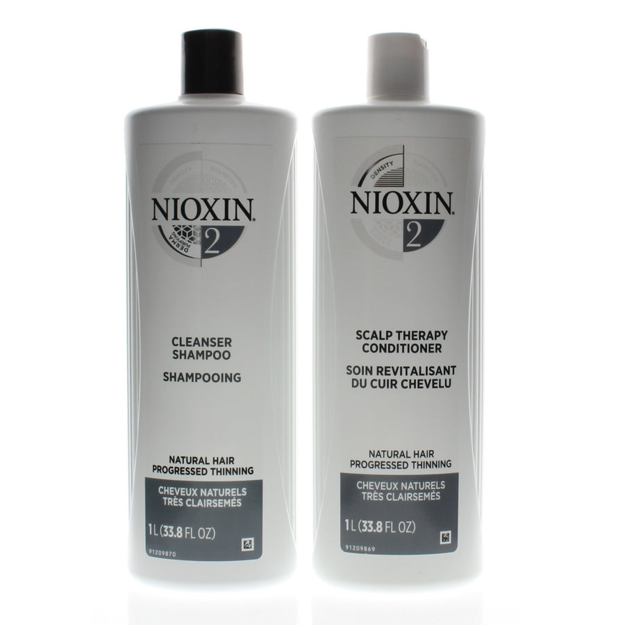 Nioxin System 2 Cleanser + Scalp Therapy Fine Hair Liter Duo Image 1