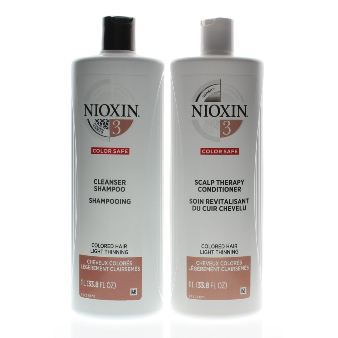 Nioxin System 3 Cleanser + Scalp Therapy Fine Hair Liter Duo Image 1