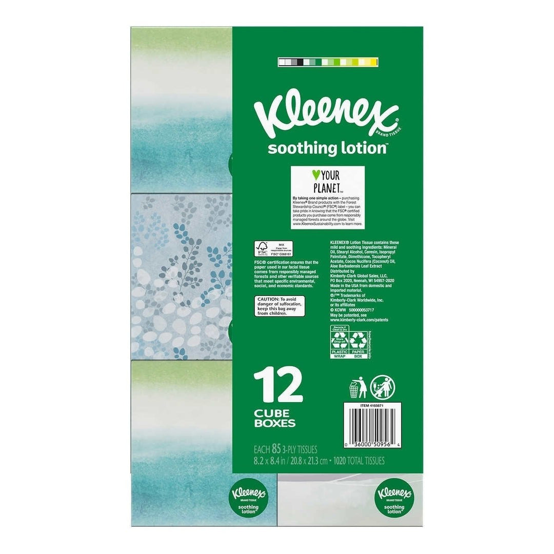 Kleenex Soothing Lotion Tissue 3-Ply 85 Count (12 Pack) Image 3