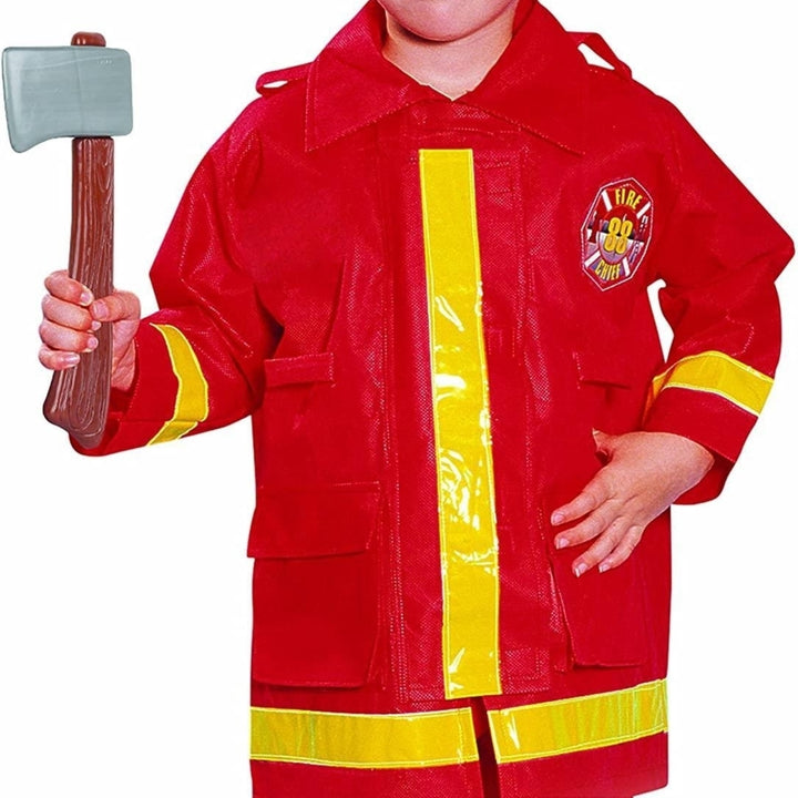 Brave Firefighter Helmet with Axe Dress-Up Play Set by Seasons for Kids Image 4