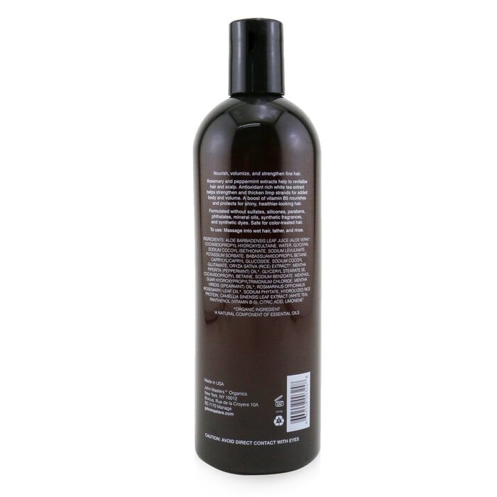 John Masters Organics - Shampoo For Fine Hair with Rosemary and Peppermint(473ml/16oz) Image 3