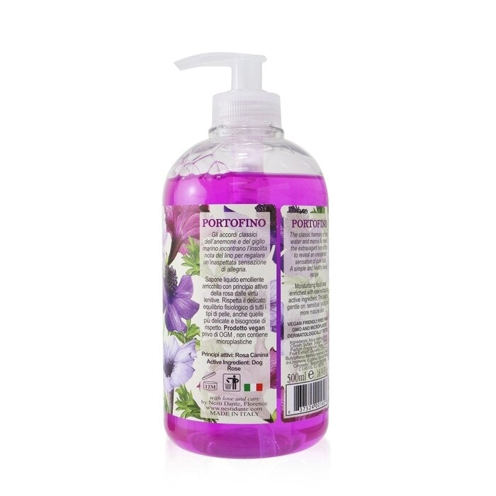 Dolce Vivere Vegan Liquid Soap - Portofino -Flax Rose Water and Marine Lily - 500ml/16.9oz Image 3