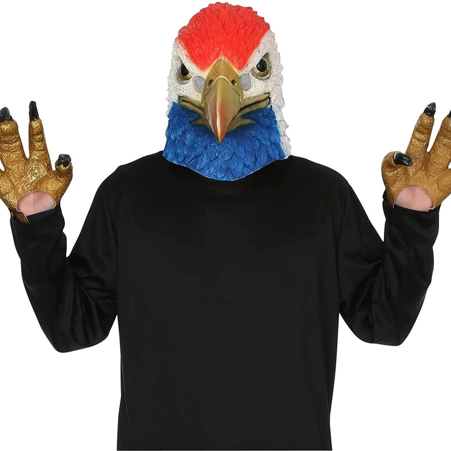 Seasons Patriotic USA Eagle Mask with Hands Vinyl Red White Blue Costume Accessory Image 1