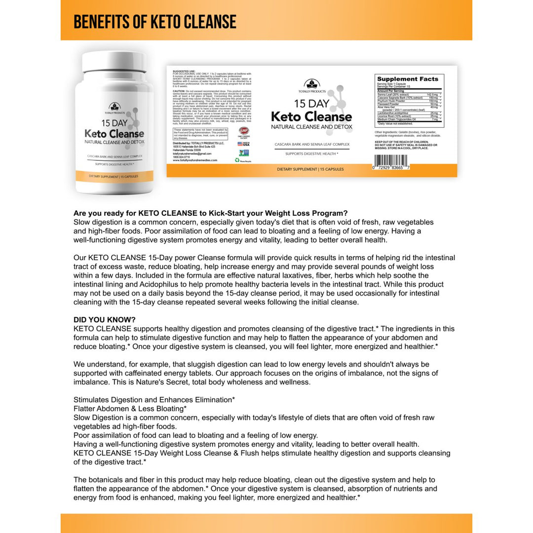 Keto Cleanse and Detox 15 day capsule (3 Bottles) Image 2