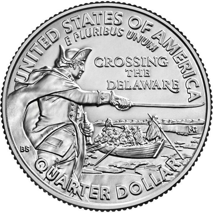 General George Washington Crossing the Delaware Quarter Lapel Pin Uncirculated U.S. Quarter 2021 Tie Pin Image 2