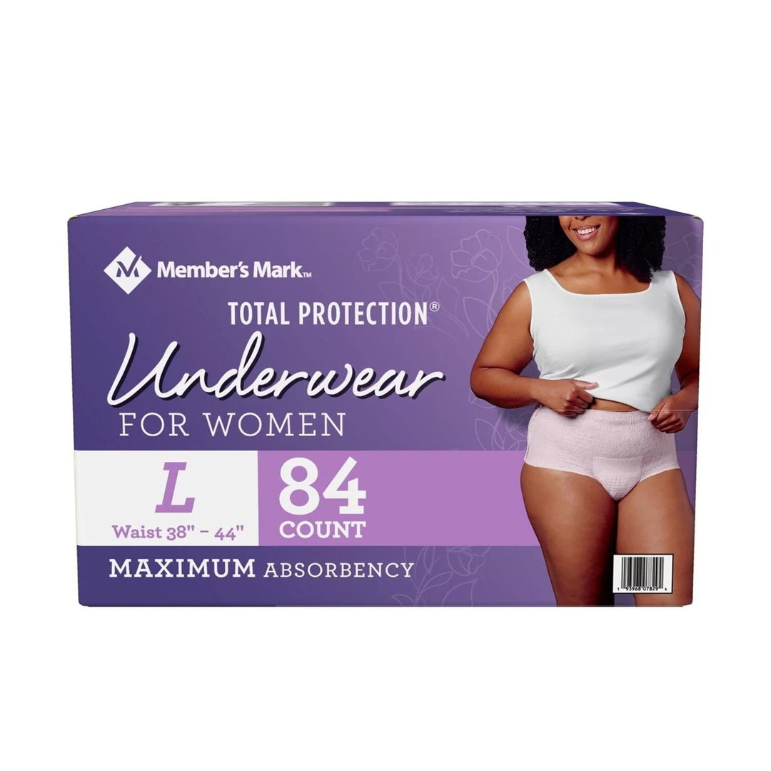 Members Mark Total Protection Underwear for Women Large (84 Count) Image 1