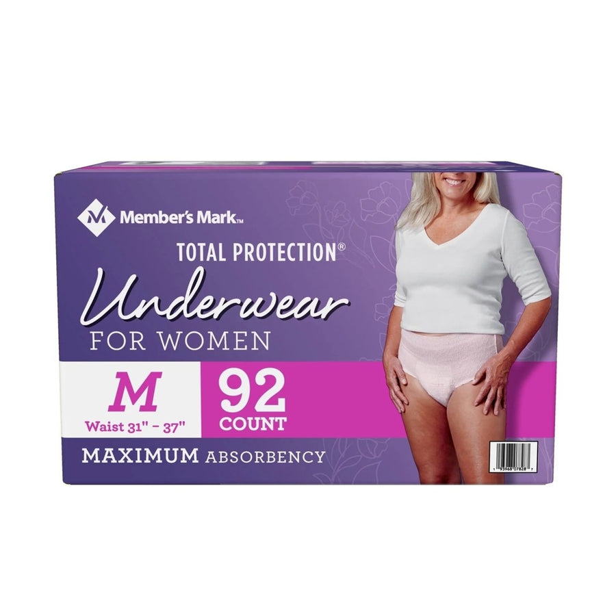 Members Mark Total Protection Underwear for Women Medium (92 Count) Image 1