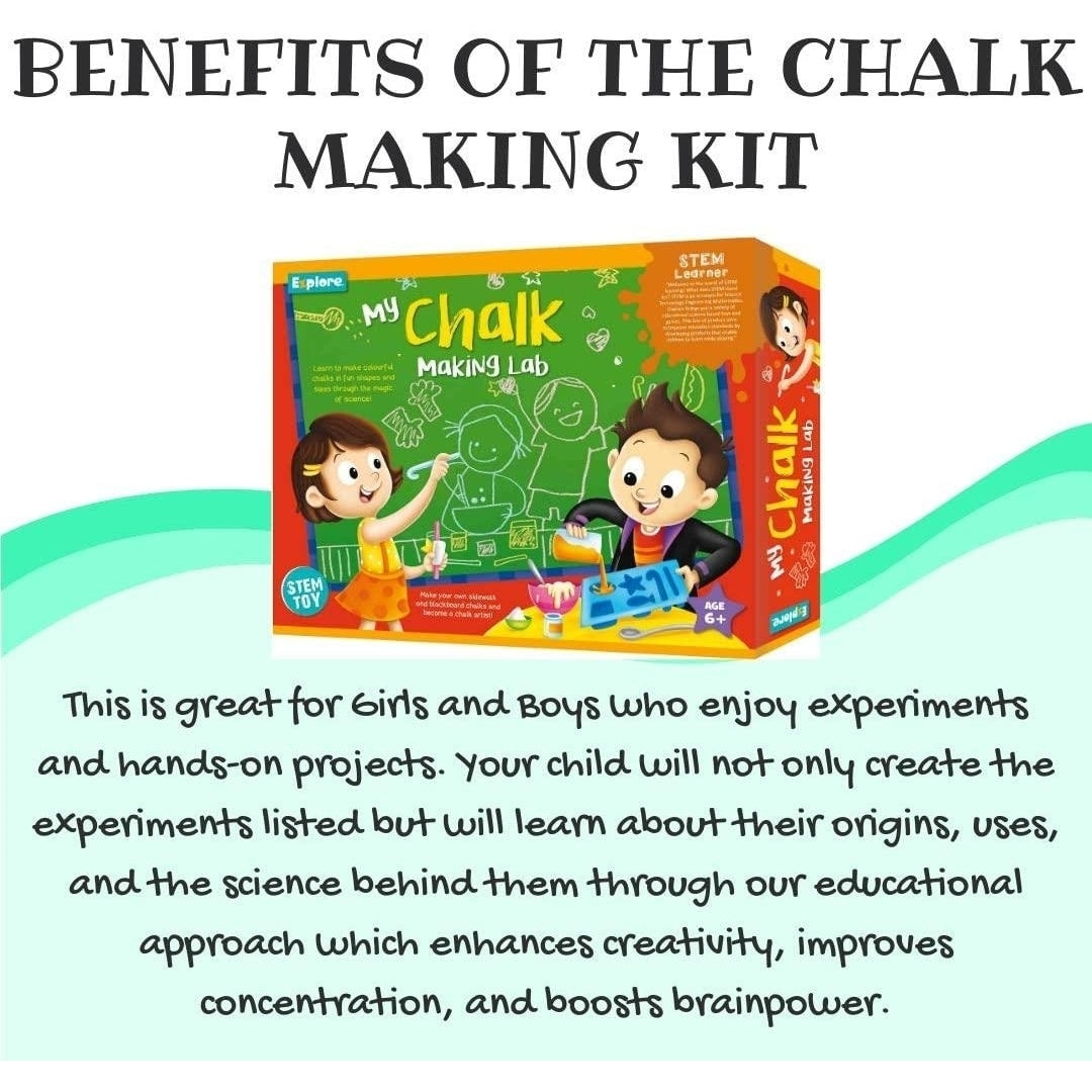 Mighty Mojo Explore STEM Learner Chalk Making Lab DIY Science Kit Image 3