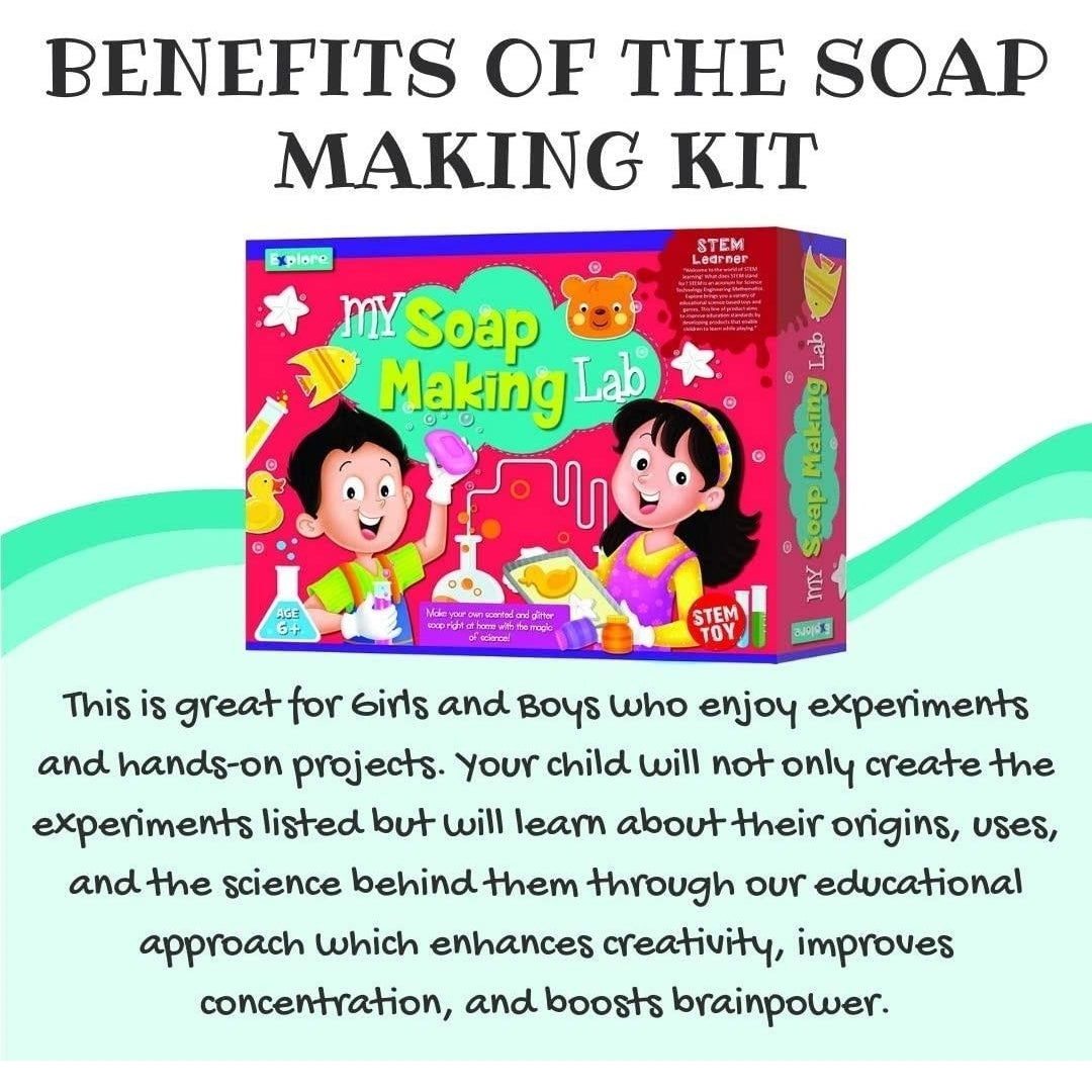 Mighty Mojo Explore STEM Soap Making Kit DIY Glitter Science Education Image 3