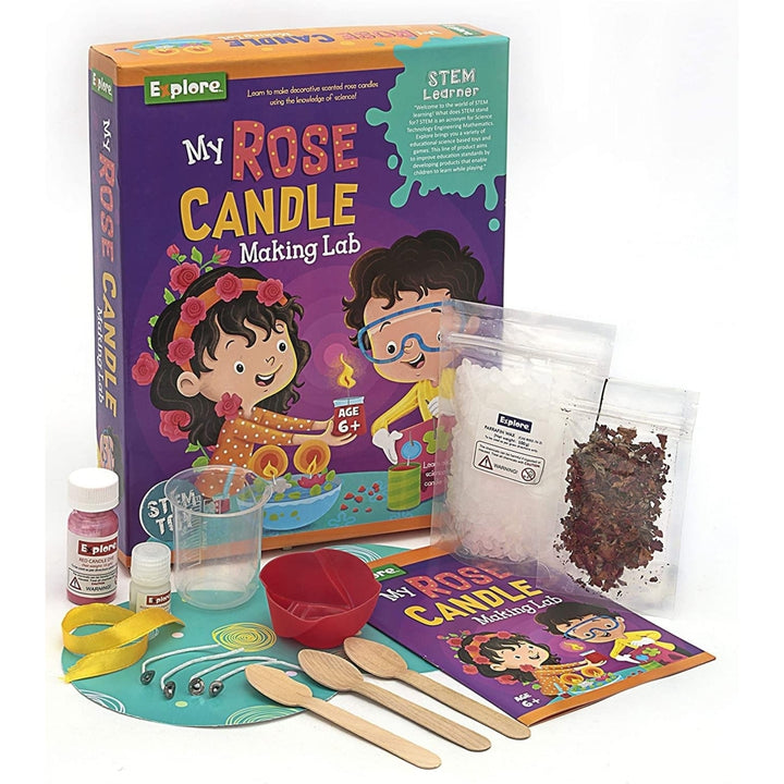 Mighty Mojo Explore STEM Rose Candle Making Lab DIY Kit Home Science Set Image 1