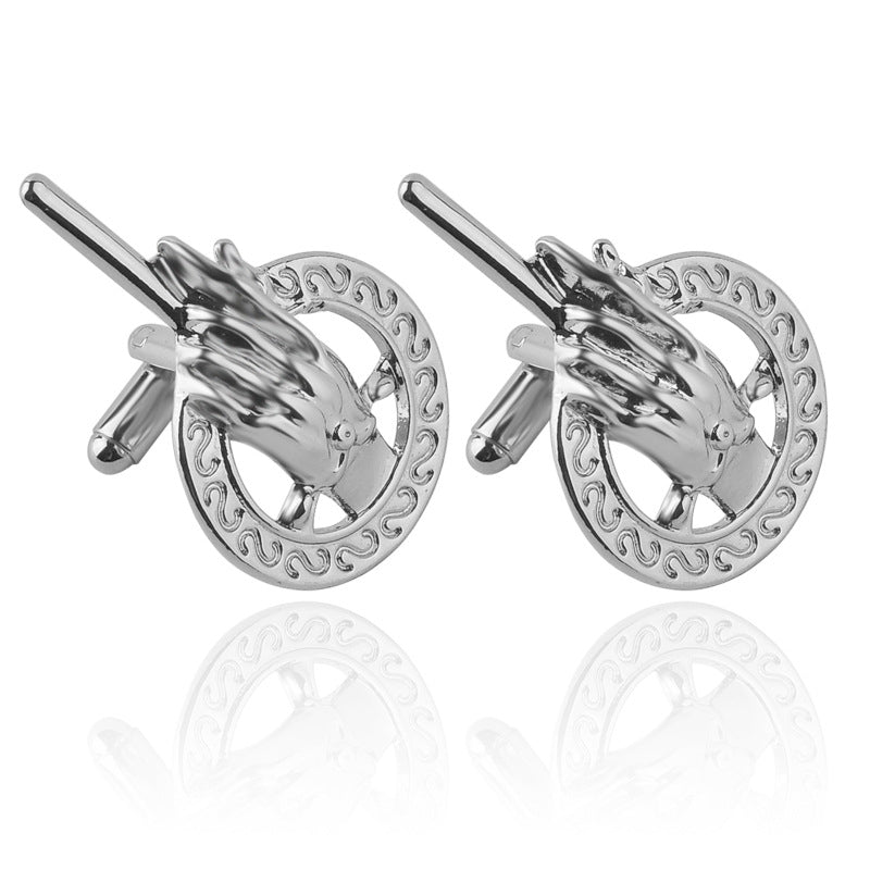 Hand of the King Cufflinks Game of Thrones Silver Cuff Links Image 1