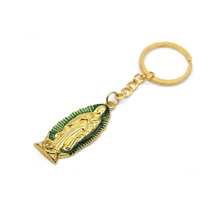 Key Chain Our Lady of Guadalupe Virgin Keyring Mary Blessed Mother Virgen de Guadalupe Mexico Christian Catholic Image 1