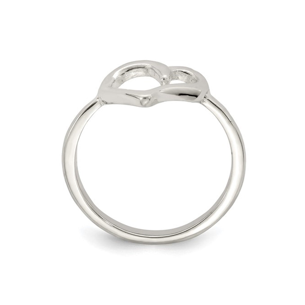 Sterling Silver Polished Heart Ring Image 2