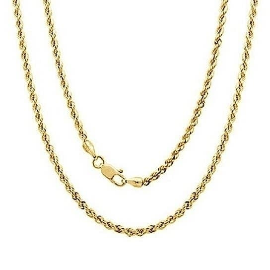 18k Yellow Gold Filled High Polish Finsh  2MM  Rope Chain Image 1