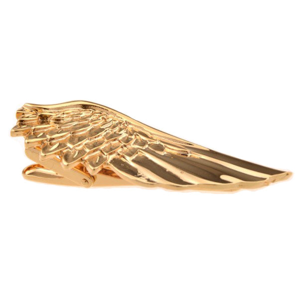 Gold Wing Tie Clip Highly Detailed Bird Wings Gold Tone Tie Bar Image 1