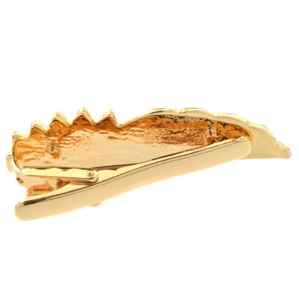 Gold Wing Tie Clip Highly Detailed Bird Wings Gold Tone Tie Bar Image 2