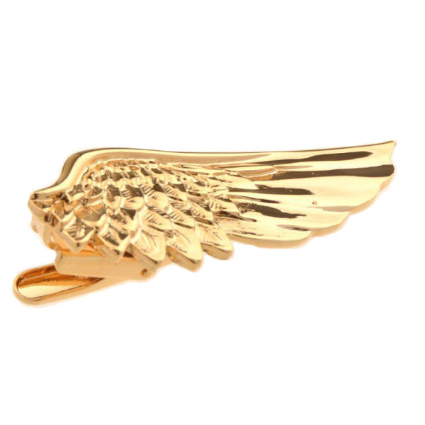 Gold Wing Tie Clip Highly Detailed Bird Wings Gold Tone Tie Bar Image 3