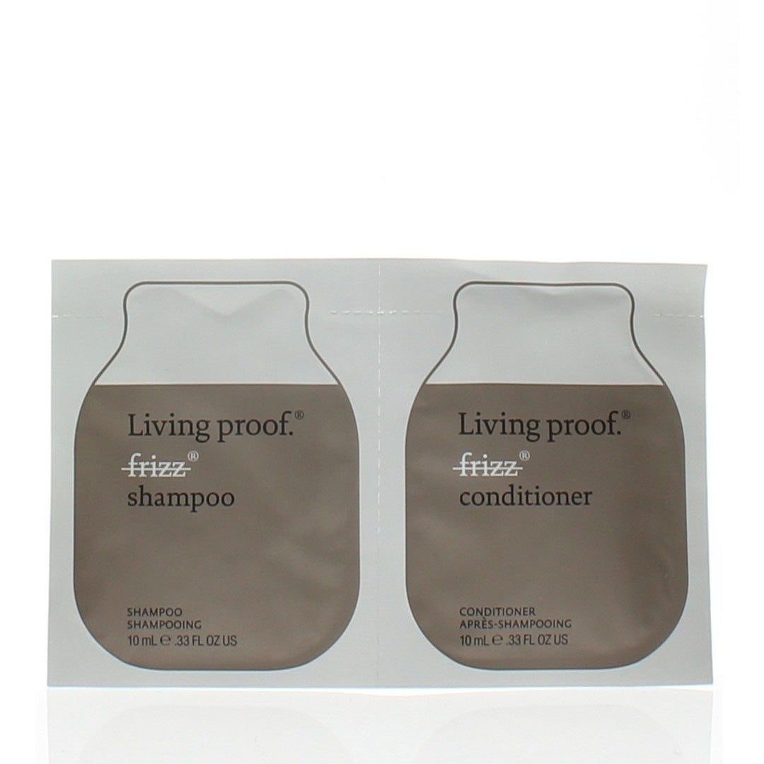 Living Proof No Frizz Shampoo Conditioner Duo Pouch 0.33oz/10ml Image 1