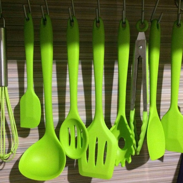 10 Pcs/set Silicone Cooking Utensil Sets Heat Resistant Spatula Set Non-Stick Cookware Image 2