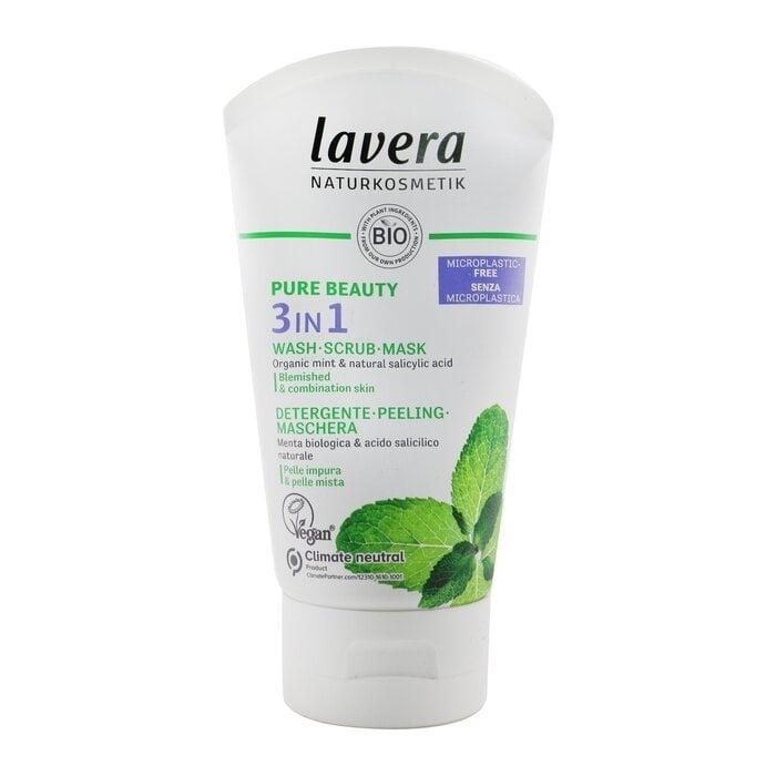 Lavera - Pure Beauty 3 In 1 Wash Scrub Mask - For Blemished and Combination Skin(125ml/4oz) Image 1