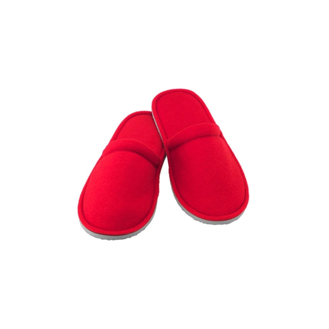 Ergonomic Unisex Disposable Solid Color Non-Slip Closed Toe Flat Shoes Hotel Slippers Image 1