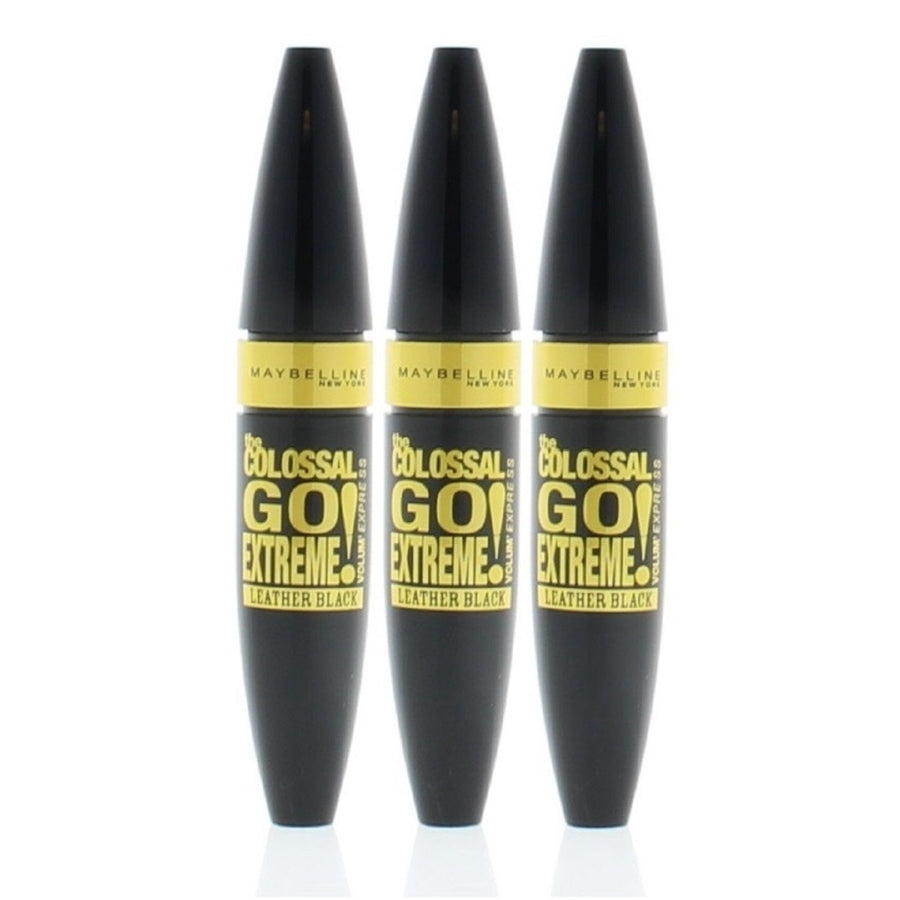 Maybelline VolumExpress The Colossal Go Extreme! Mascara Leather Black 9.5ml (3 Pack) Image 1