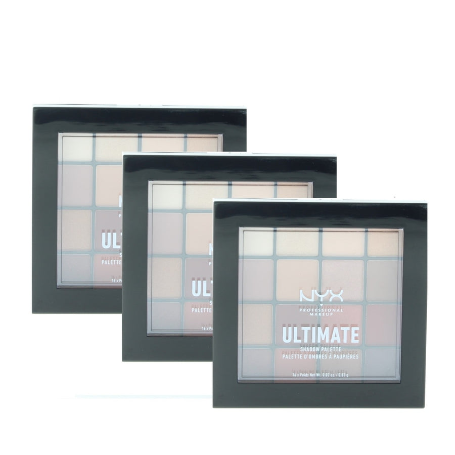 NYX Professional Makeup Ultimate Shadow Palette-Warm Neutrals (16 Shades x 0.02oz) 0.32oz/13.28g (3 Pack) Image 1